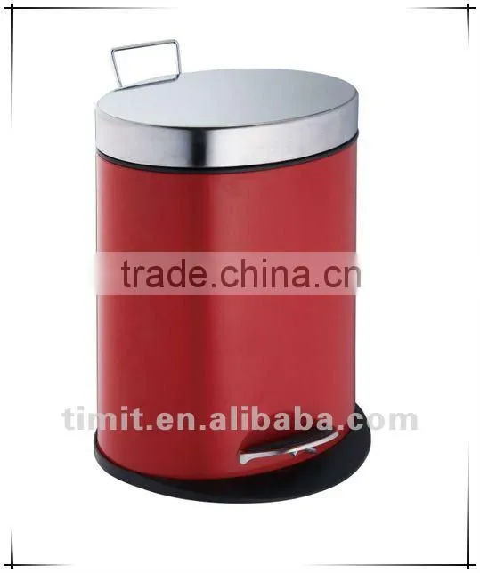 Superior Quality Cold-Rolled Sheet PP Inner Red Round Recycling Bin
