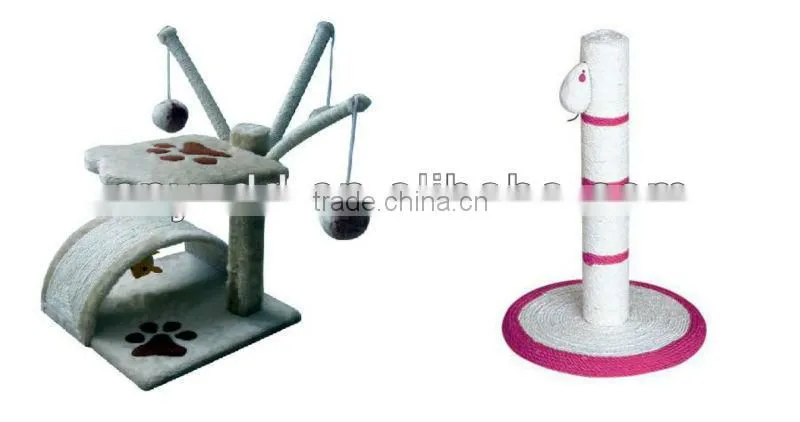 plush cat tree cat scratcher house /plush pet toy/plush house for cat