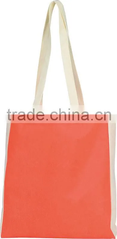 Reusable polyester long handle shopper bag