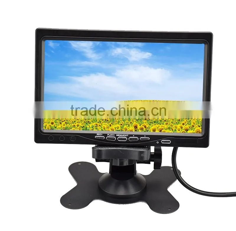 7"Stand alone car monitor with headrest mount frame,reverse camera input ,Car screen for video