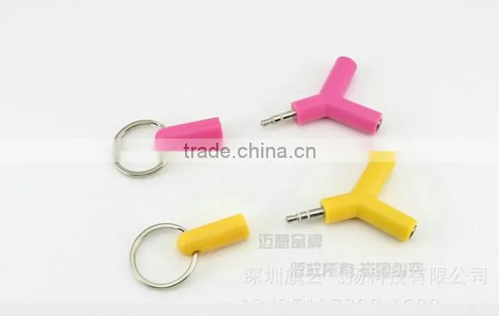 3.5mm 1 Male to 2 Dual Female Earphone Headphones Y Splitter Stereo Audio Cable Adapter Jack for Mp3