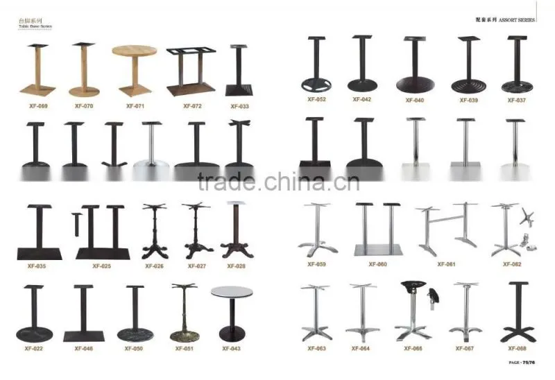 Black round Cast iron table base