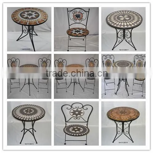 Garden Round Table Patio Outdoor Metal Table