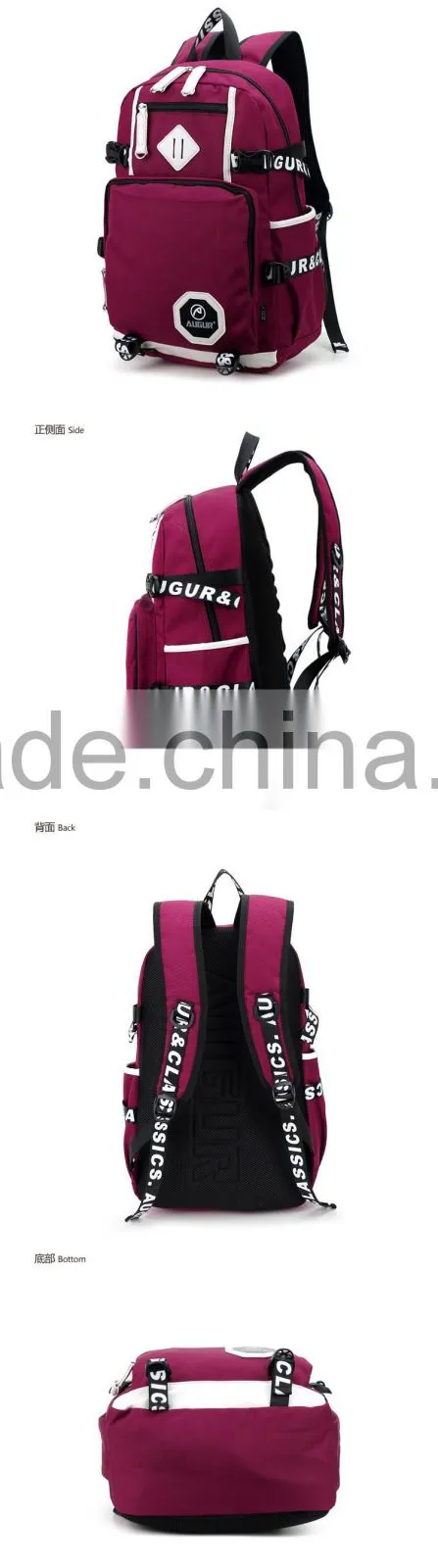 2016 New Design Korean Fashion Canvas Backpack, Teenage Backpack