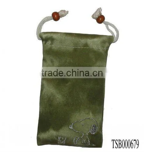 hot sale promotional small fabric drawstring bags for mobile phone