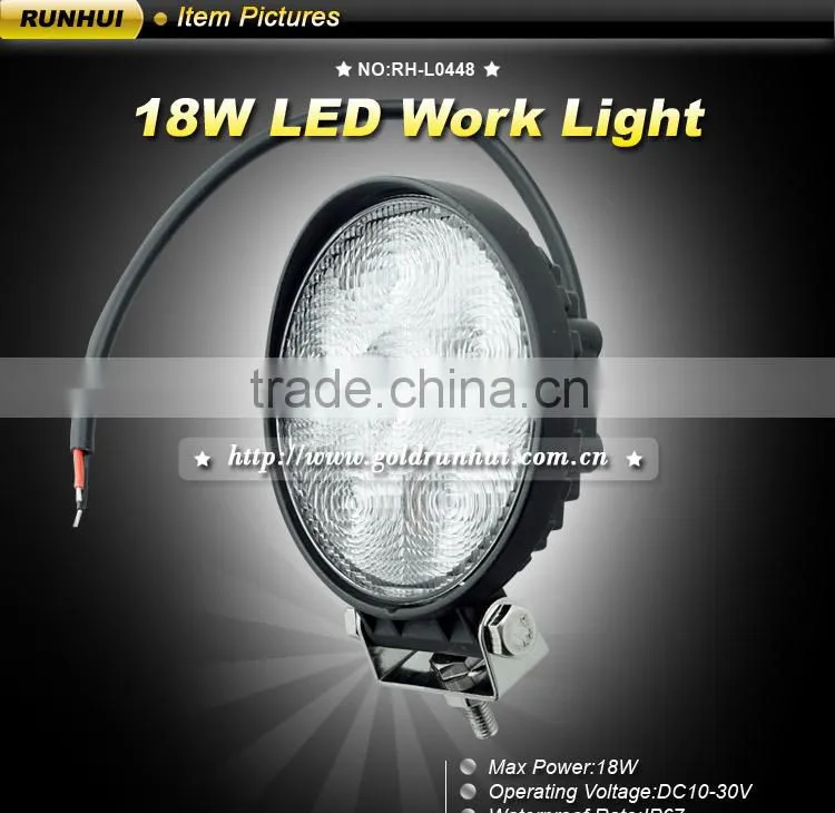 GoldRunhui RH-L0448 4" IP67 Epistar Flood/Spot led work light 18w