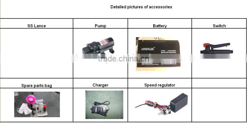 16l agriculture electric water sprayer with trolley