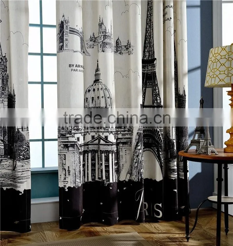 Contemporary and Contracted Cotton/Linen Shading Curtain Fabrics