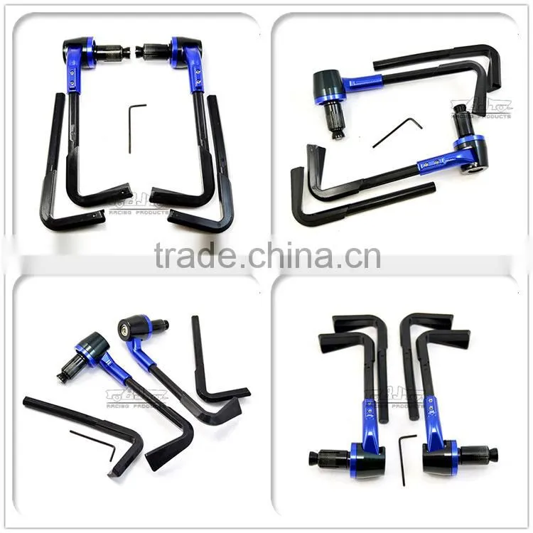 BJ-LG-003 Aftermarket Blue Bent Style 7/8" 22mm CNC Motorcycle Lever Guard