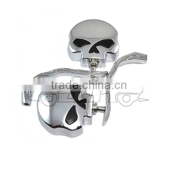 BJ-RM-354 Hot sale skull aluminum chrome motorbike mirror for harley
