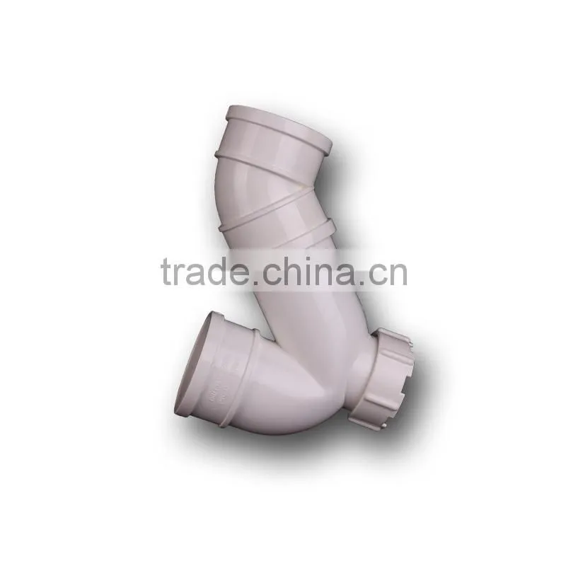 Good quality strongly pvc p-type gully trap with door fittings