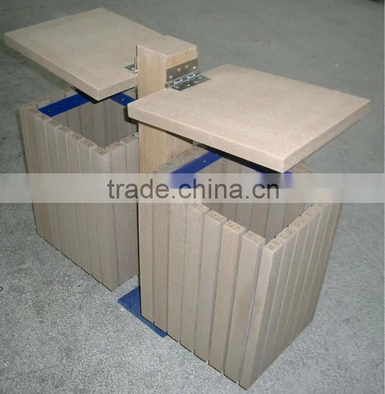 easy installation and non-fade wpc dustbin
