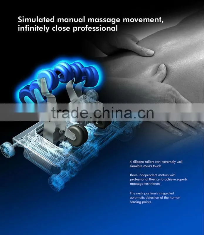 2015 Best 3D L shape and Slide Zero Gravity massage recliner sofa chair