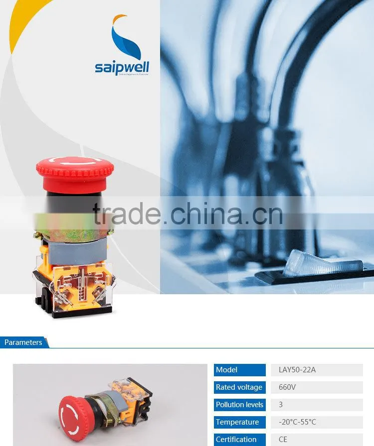 SAIP/SAIPWELL IP40 Hot Sale Industrial Push Button