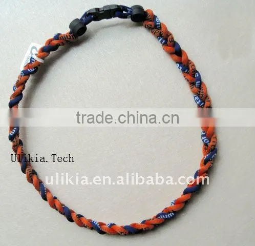 2011 Hot selling titanium braided necklace with 55colors