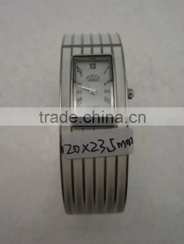 Square face alloy case bangle watch for ladies