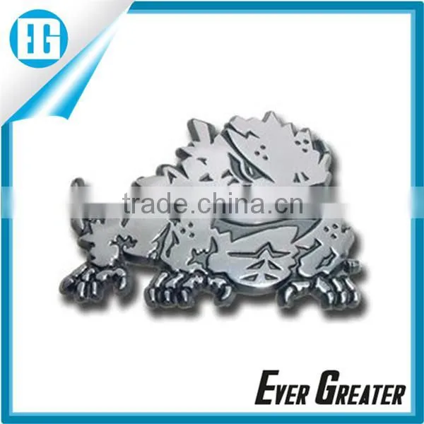 Custom plastic chrome badge 3M tape metal sticker Self adhesive plastic badge