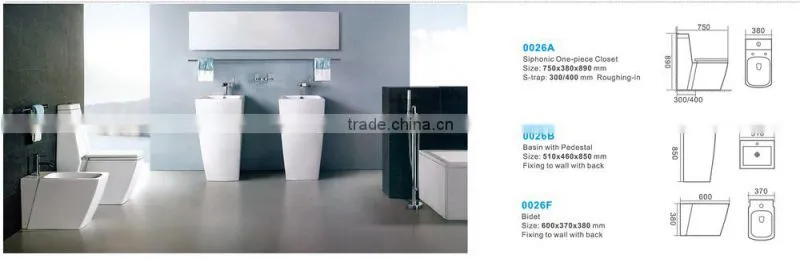 Sanitary Ware Ceramic bathroom design WC toilet set manufacturer