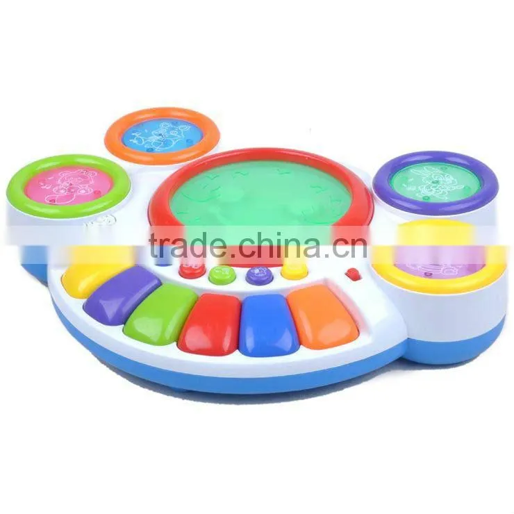 bte-209328 keyboard drum set Multifunctional electric music toys electronic organ and drum set