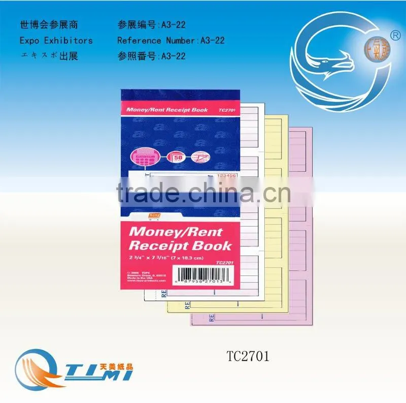 MONEY/RENT Receipt business forms Sales Order Book Job Work Order Book