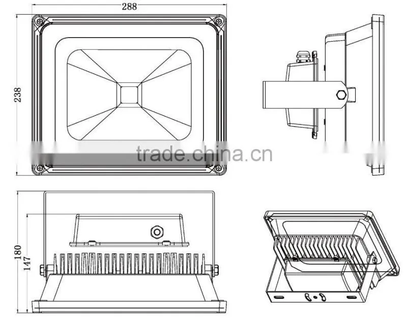 20w/30w/40w outdoor 50w led flood lighting/warranty waterproof IP65/high power super bright led flood light 50w