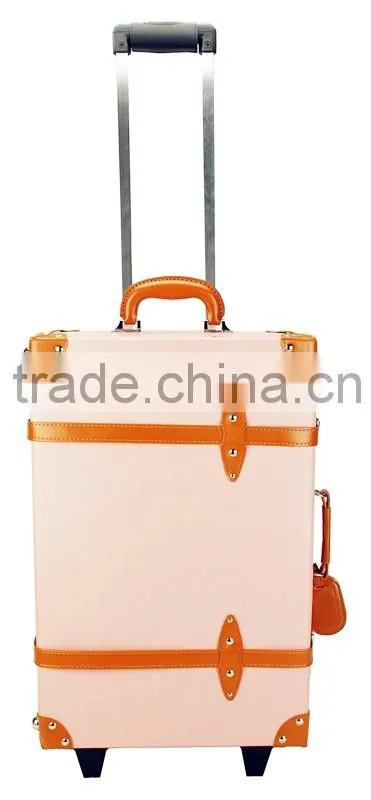 2016 vintage girl brown luggage case travel luggage