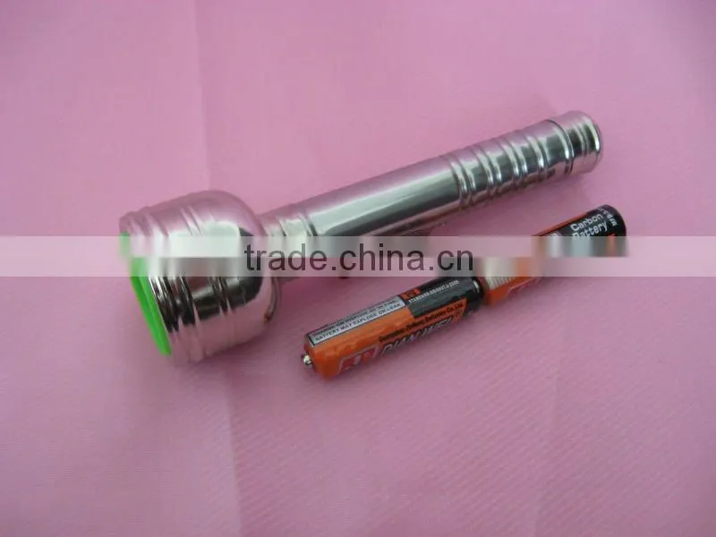 LED Chrome Metal Flashlight 2xAA battery