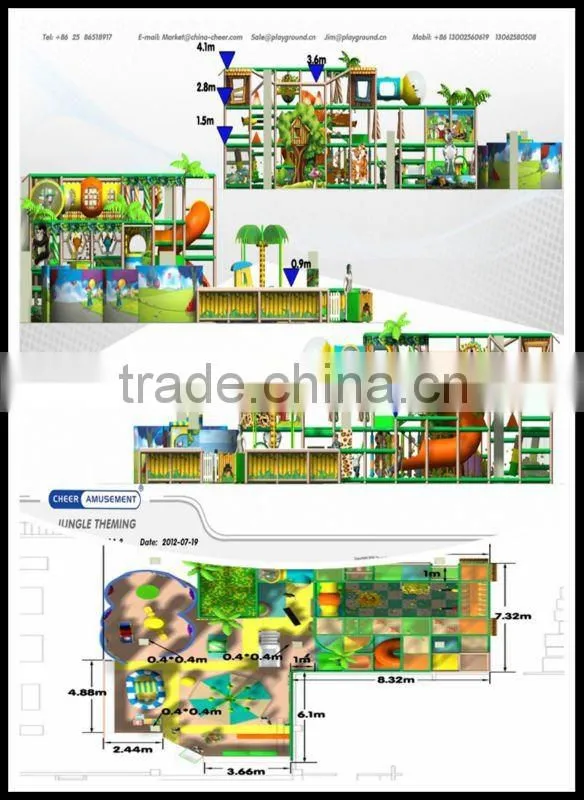 2012 the latest design jungle theme indoor playground