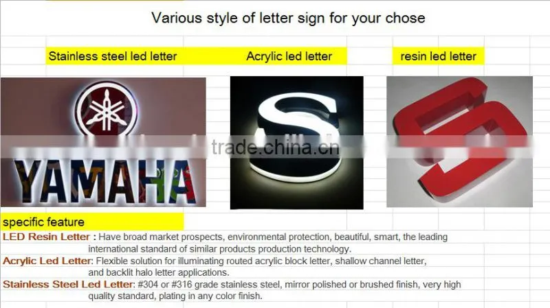 3D Acrylic And Stainless Steel Led Letters