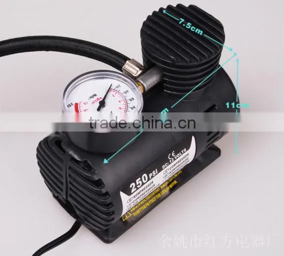 DC 12V Mini Portable Air Compressor for Car used