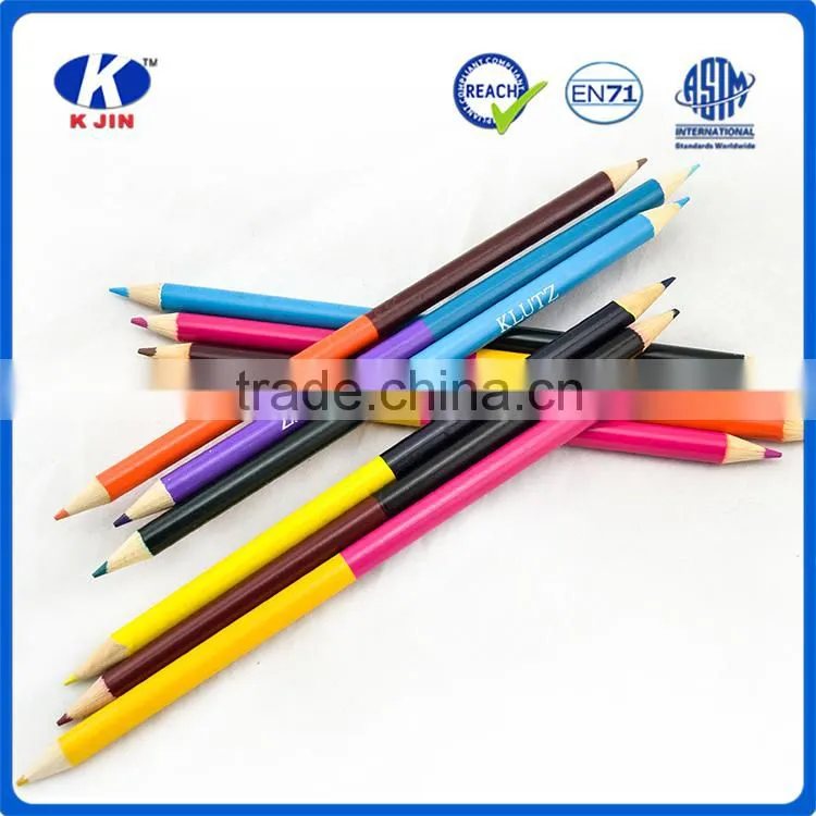Wholesale 7 inch water soluble hexagonal color pencil with dipped for kids and office