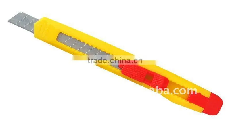 Mini Cheap Plastic Utility Retractable Folding Safe Art School Knife for promotion