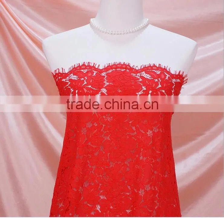 red/white fabric lace