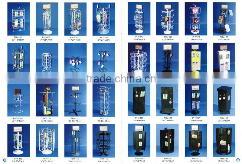 qualified metal revolving floor card stand from china