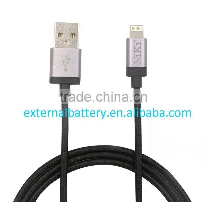 MFi approved nylon braided charging cable for apple iPhone 5 and 6