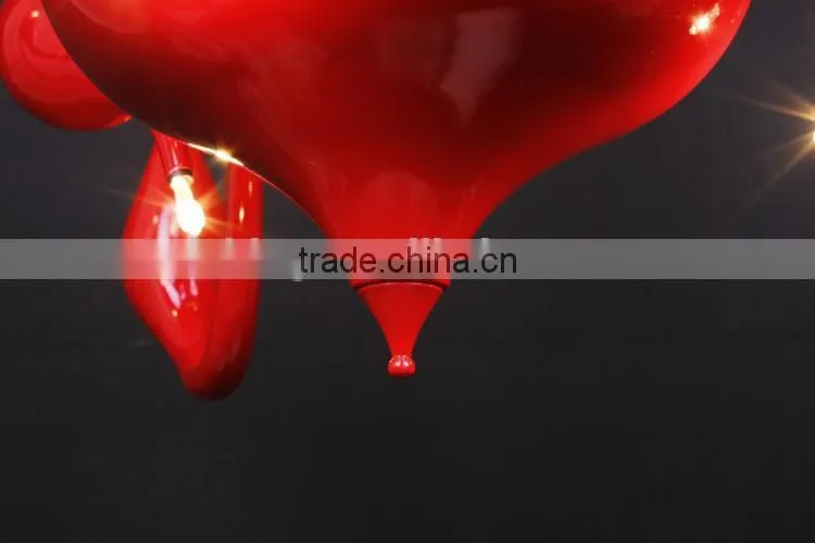 Modern Cast Iron Chandelier Decoration Light Art Red Swan Chandelier for Restaurant