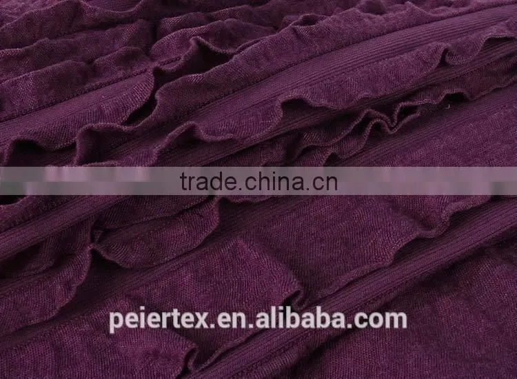 fancy anti static peach finish tricot shiny breathable polyester fabric spandex tubular fabric