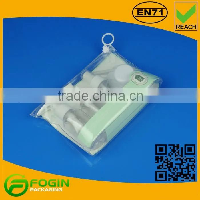 pvc cosmetic bag transparent with handle