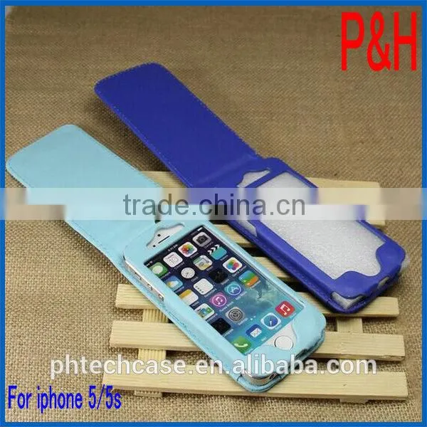 Hot products leather case for iphone 5. leather cheap mobile phone case