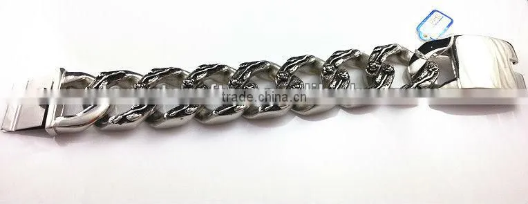 B500 most popular 316l stainless steel rose big heavy men bracelets jewelry