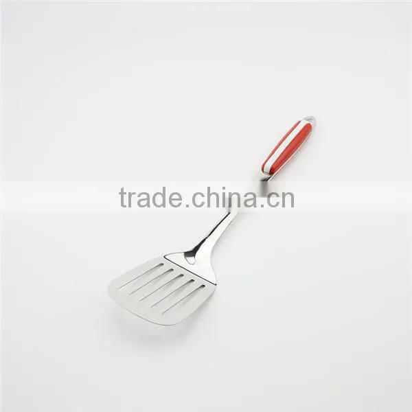 Red handle utensils made of stainless steel