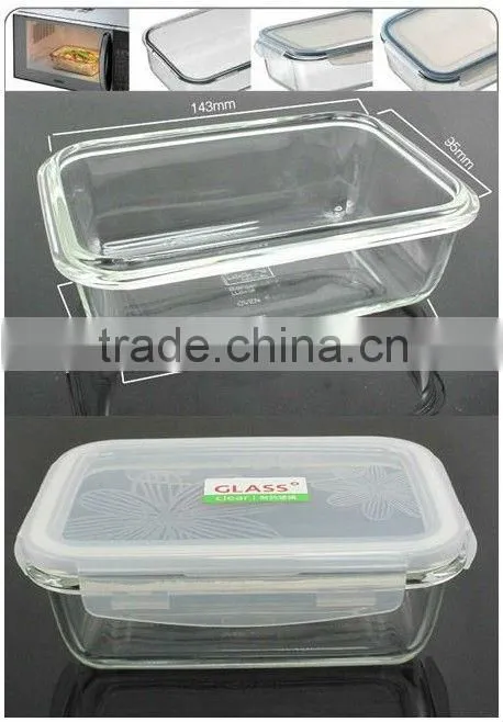 High quality glass large airtight food storage containers