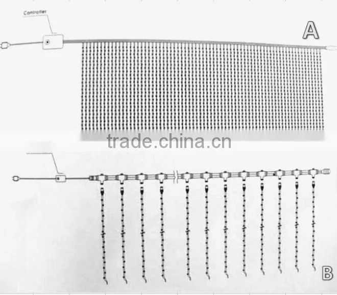 Hot selling Christmas led waterfall strings with low price