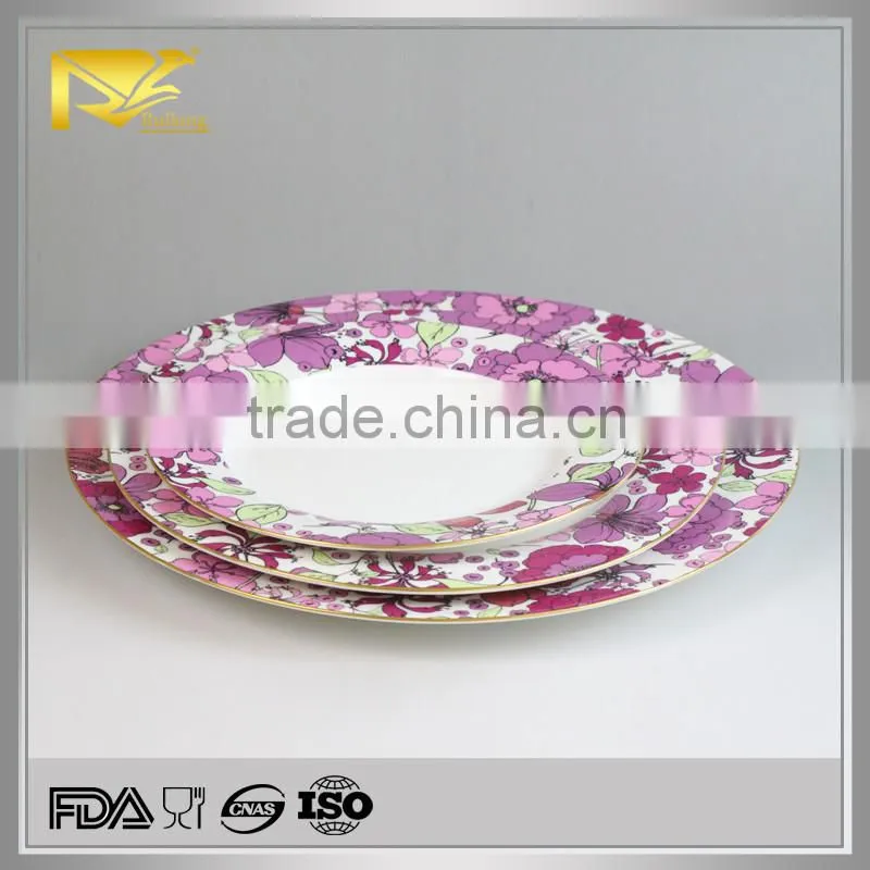 2015 new products custom printing plate, custom print melamine plates, photo printing ceramic plate