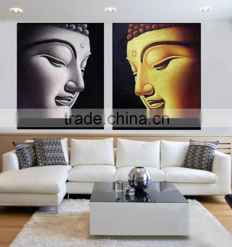 SHu1717 handmade flower pot canvas painting for bedroom