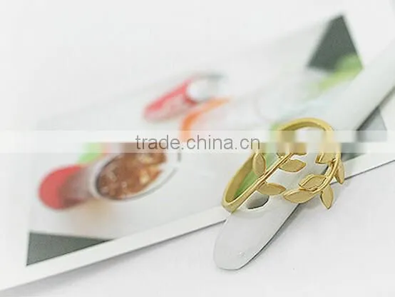 Hot sales Leaves shape adjustable Knuckle Midi infinity ring Ring