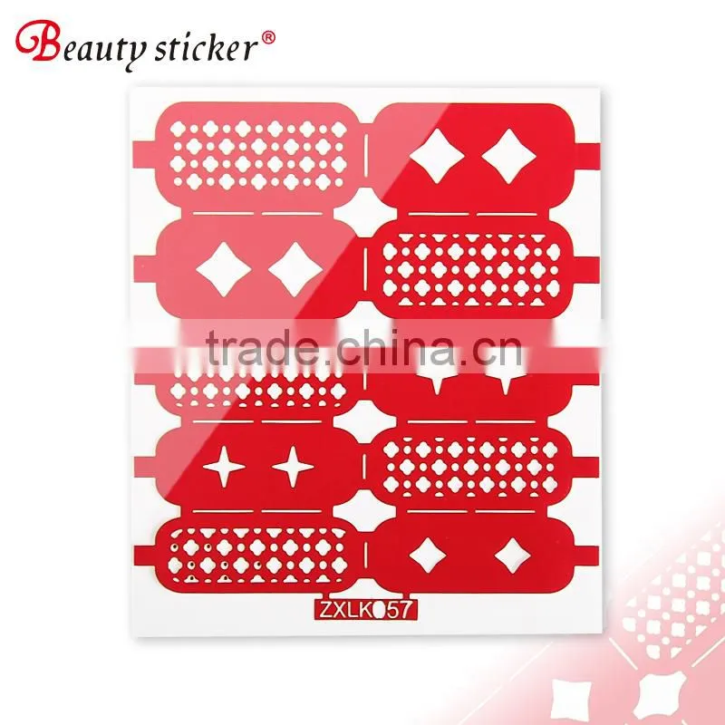 New Design Good Looking Fashion holiday nail art stickers hollow nail sticker