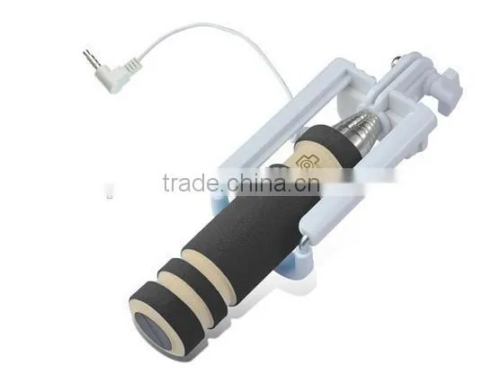 mini selfie stick 13.5 cm 2015 Top Hot 13.5cm Super Mini Wired Selfie Stick Handheld Monopod