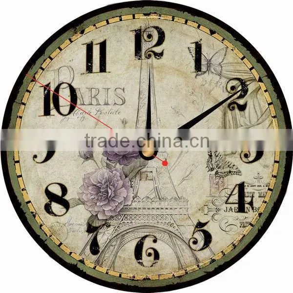vintage wooden wall clock