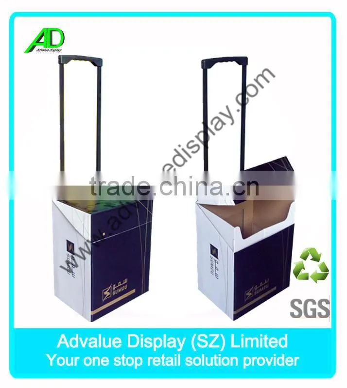 Recycle Paper Cardboard Trolley Pantone Color For Promotional Advertising